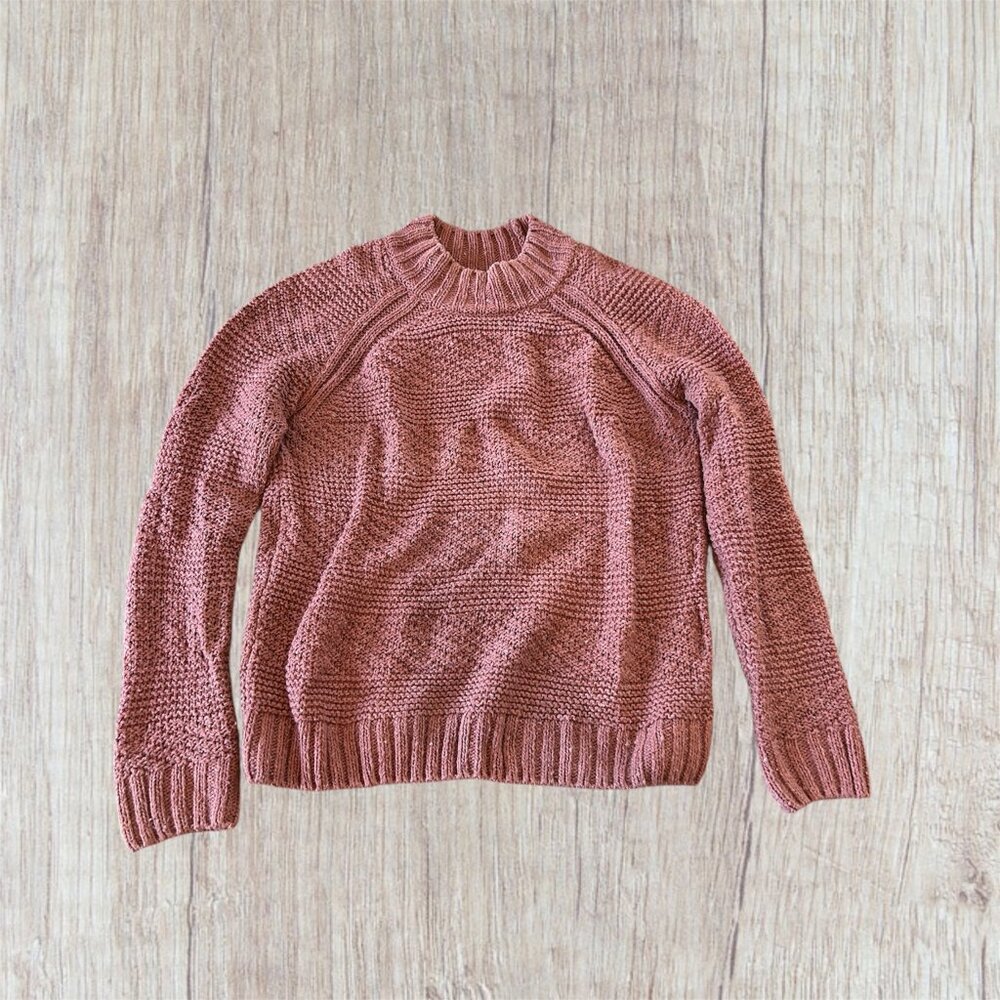 S Prana mock neck cotton sweater